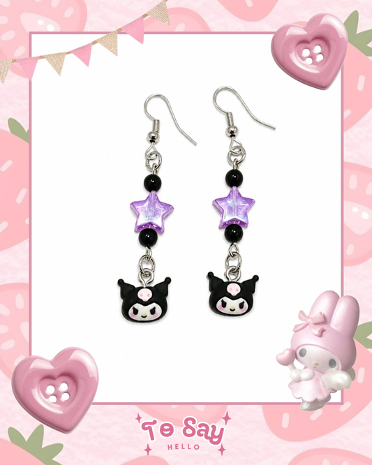 Brincos Turma Hello Kitty (estrelas) kawaii - foto 1 - To Say Hello