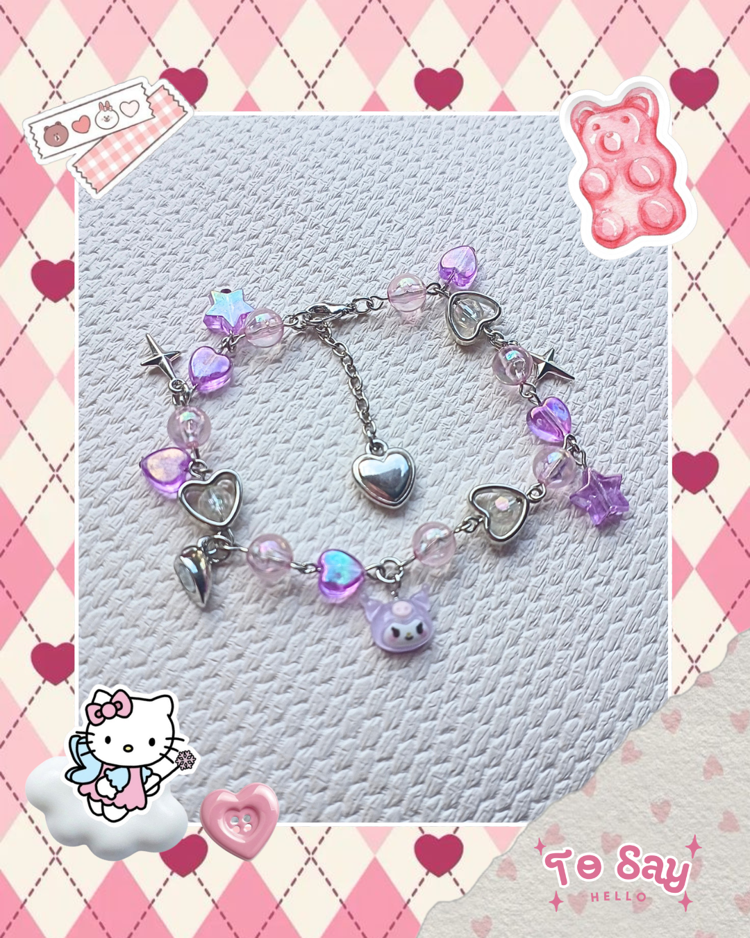 Pulseira Turma da Hello Kitty duo (unidade)
