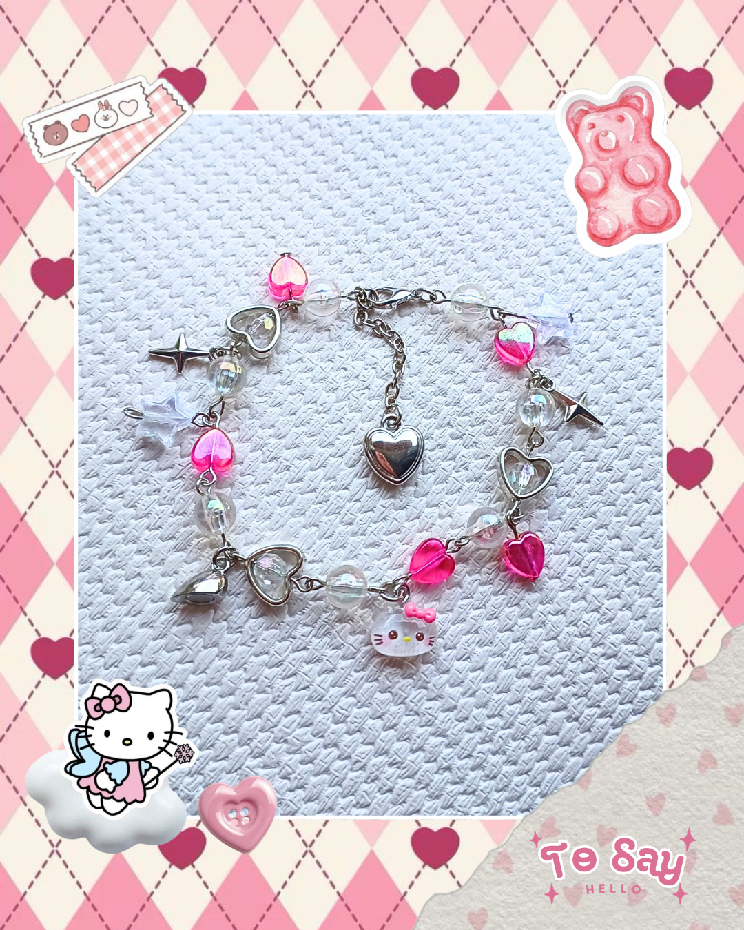 Pulseira Turma da Hello Kitty duo (unidade)