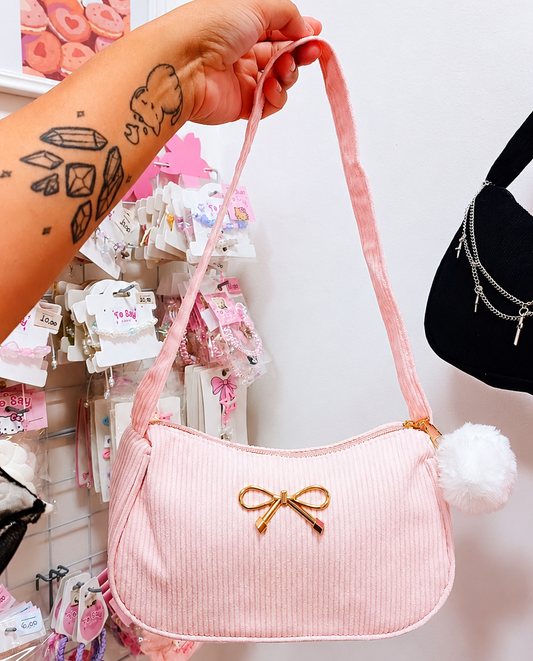 Bolsa Baguete Rosa.