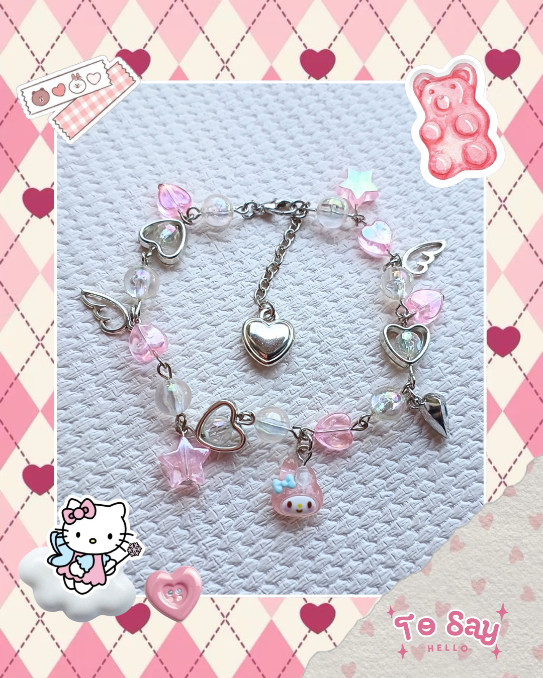 Pulseira Turma da Hello Kitty duo (unidade)