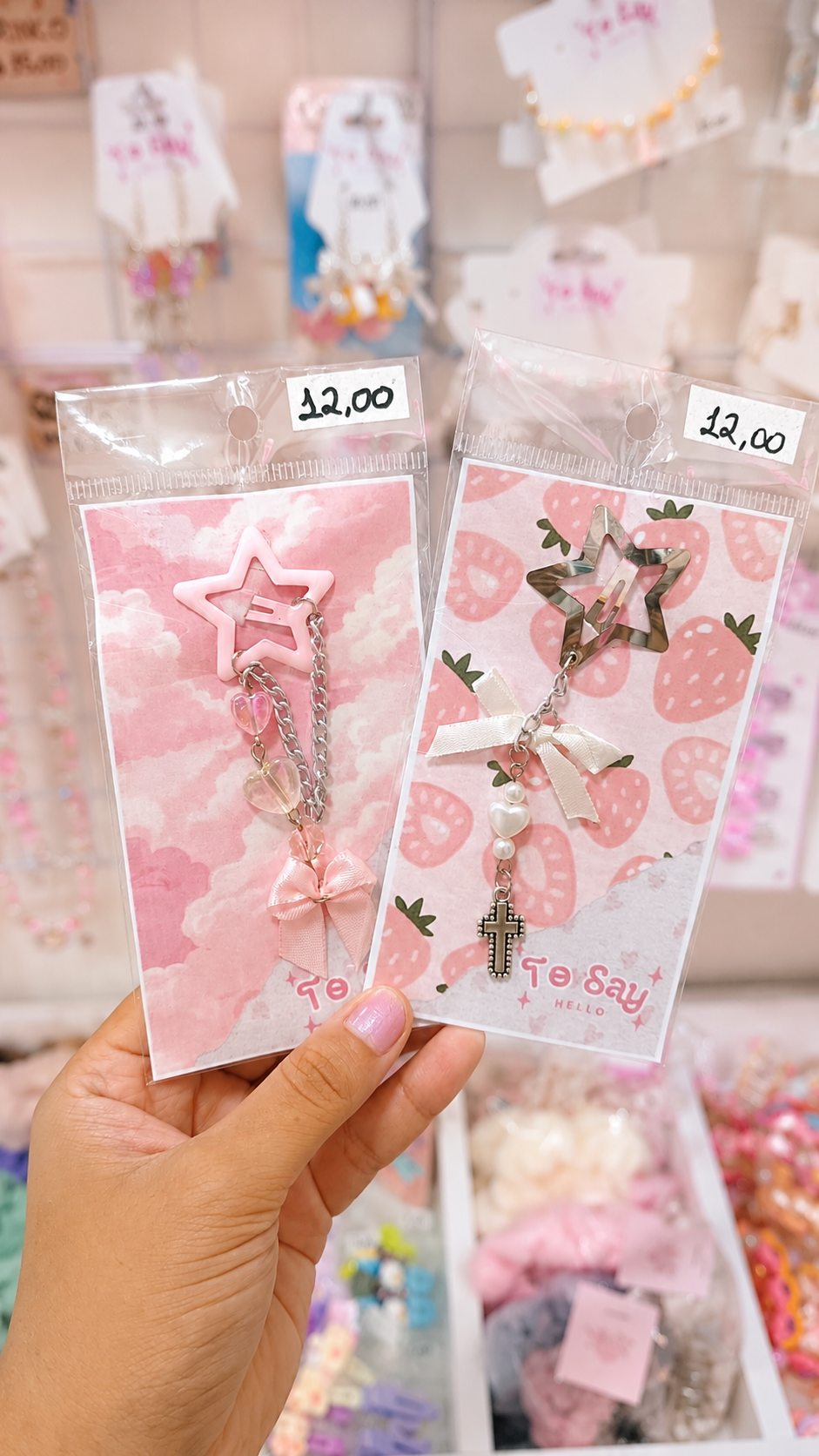 Presilha Estrelinha Corrente kawaii - acessorio feminino fofo - To Say Hello