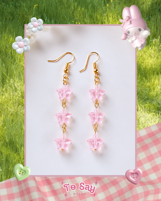 Brinco Delicado Estrelas. kawaii - acessorio feminino fofo - To Say Hello