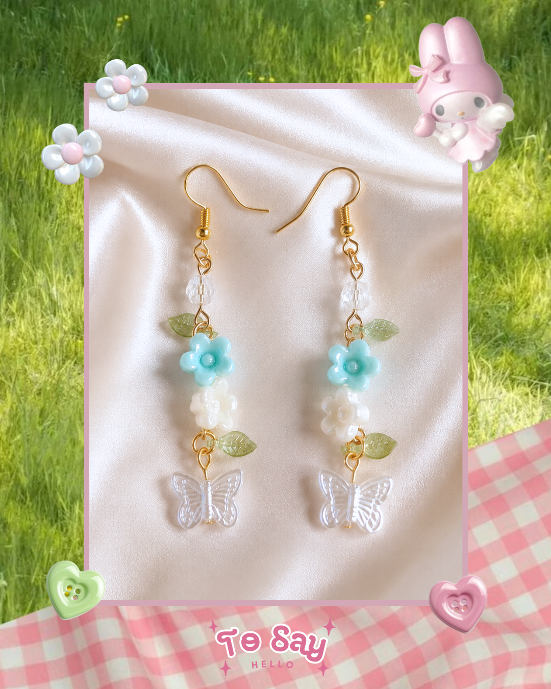 Brinco Delicado Bosque. kawaii - acessorio feminino fofo - To Say Hello