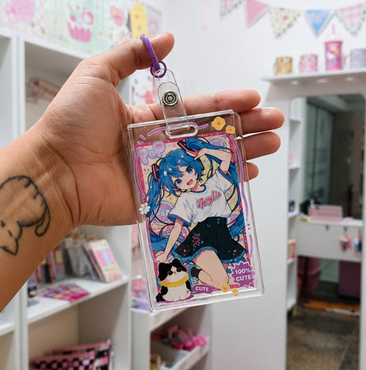 Porta Carto Retrtil Hatsune Miku. kawaii - foto 1 - To Say Hello