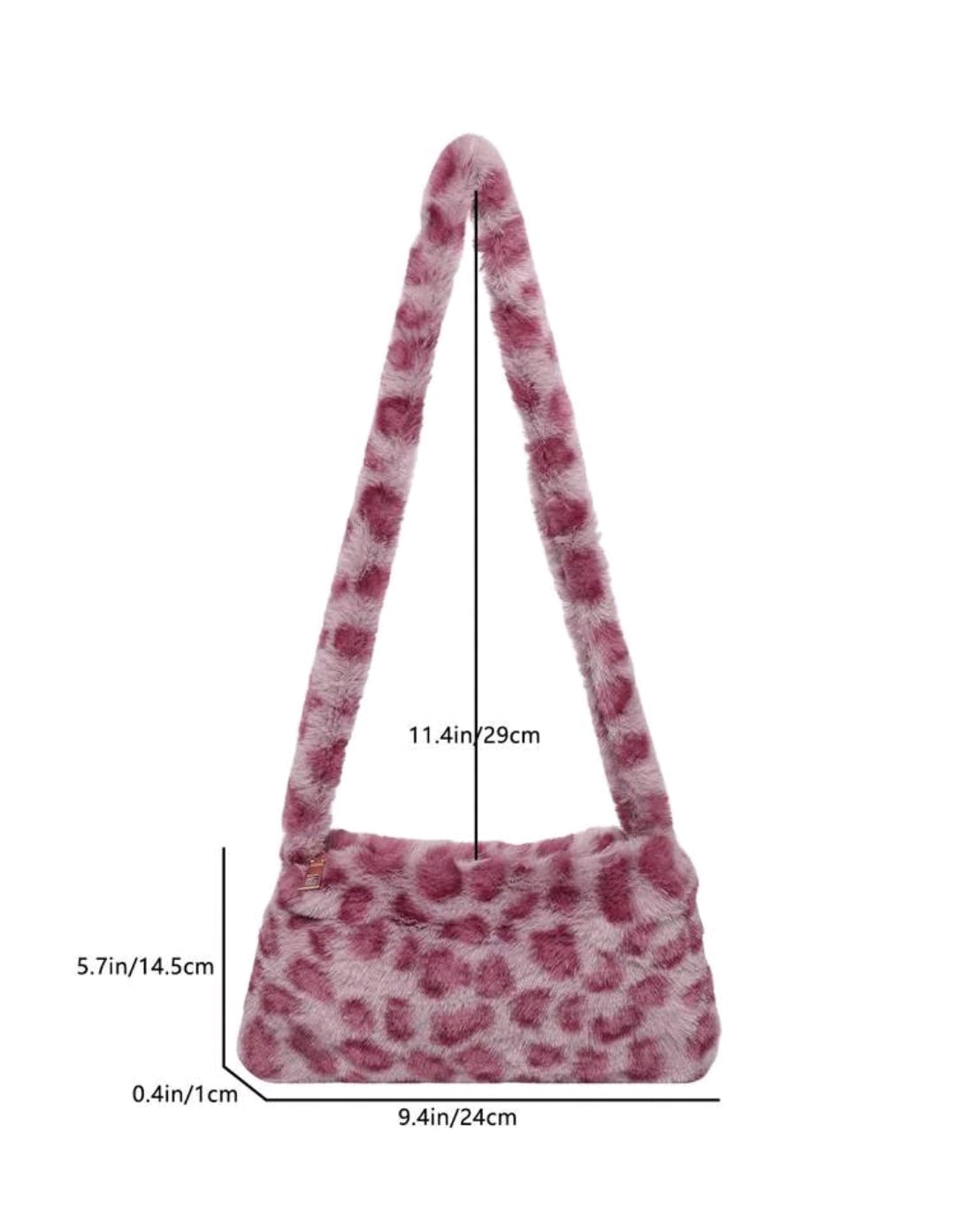 Bolsa Baguete Onça Rosa.